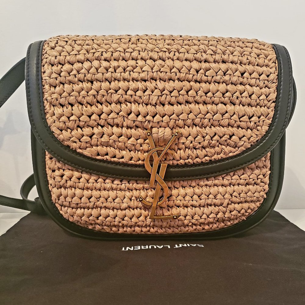 ❌SOLD❌SAINT LAURENT Kaia Medium Raffia Satchel Bag
